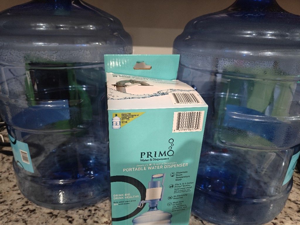 Primo Water Pump With 2 Empty 5 Gallon Jug 