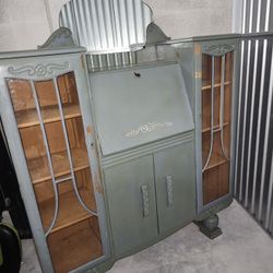 Antique Furniture Storage Stationary Hutch