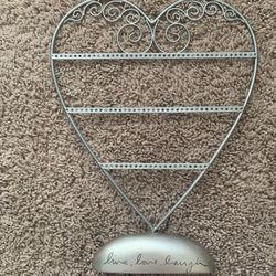 Heart Shaped Metal  Jewelry (earring) Stand 