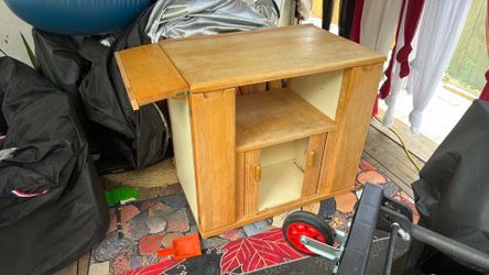 Microwave wooden Console