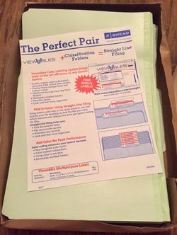 Smead Pressboard Classification File Folder with SafeSHIELD Fasteners, 2 Dividers, 2" Expansion, Letter Size, Gray/Green, 10pack