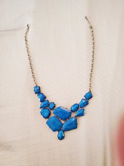 Turquoise blue statement necklace