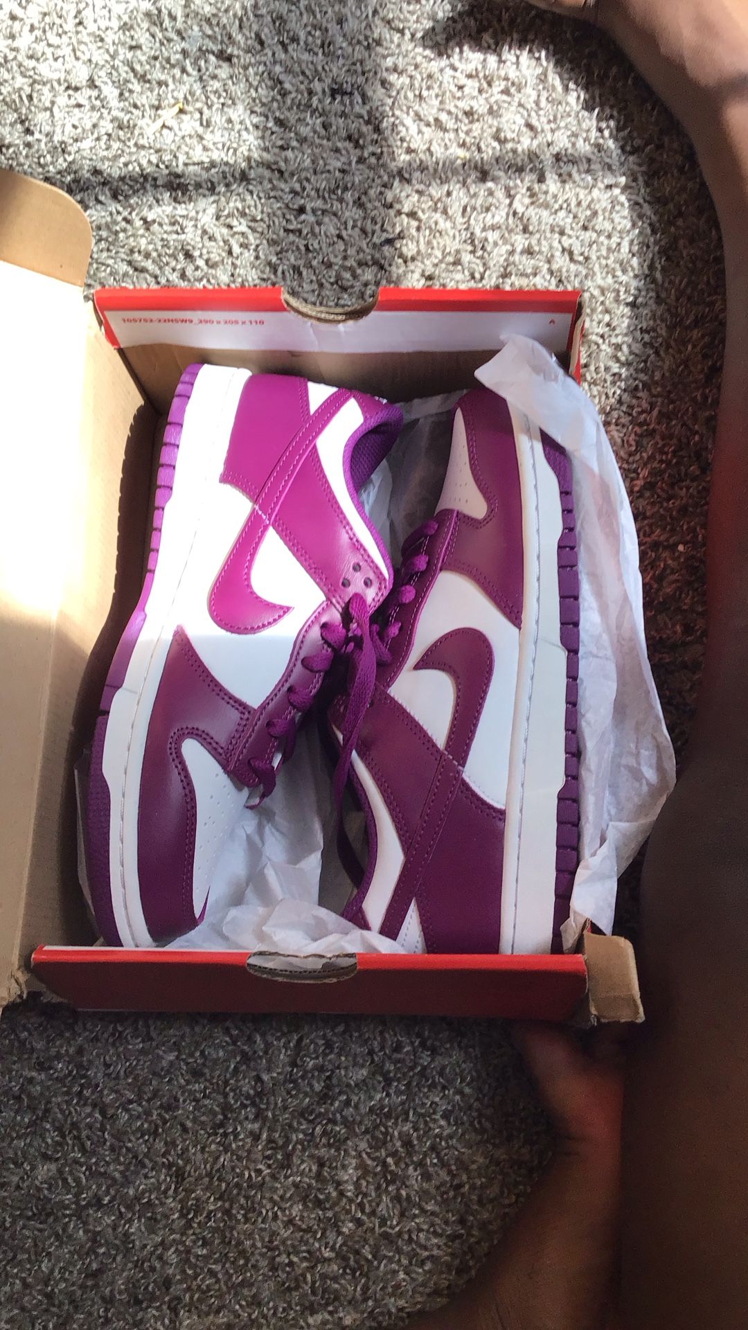 Purple And White Dunks Size 7