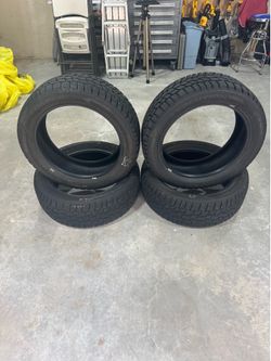 Studded snow tires