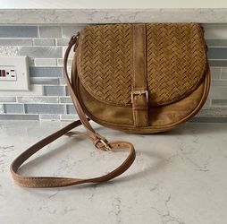 Suede Camel Shoulder Bag