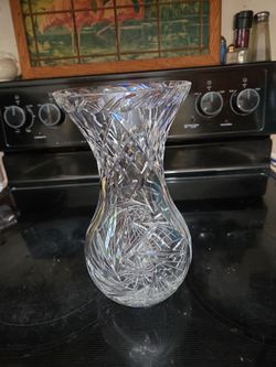 10" Bohemian Cristal, Czech Handcut Vase