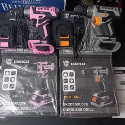 20V DEKO CORDLESS DRILL SET (EACH)
