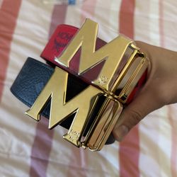 Brand New MCM Belts Reversible Black Red White  