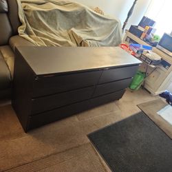 Black  6 Draw Dresser 