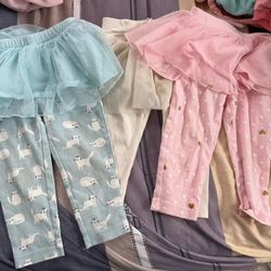 Set of 3 carters Tulle Skirt Pants for Toddler Girls 18M