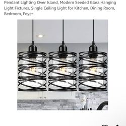 3 PACK Black Pendant light 