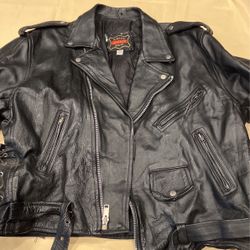 Leather Jacket Mens 2X