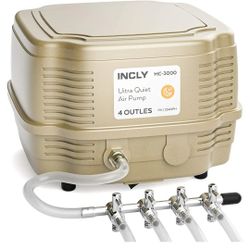 4 Outlet Air Pump With Stones