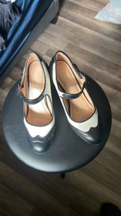 50s Style Heels - Black/White