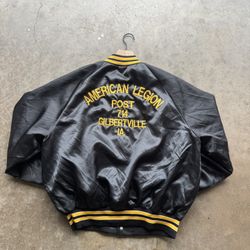 Vintage King Louie Pro Fit satin jacket American Legion Post 714 – Gilbertville,