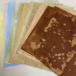Hand painted & Dyed Scrapbooking Paper 