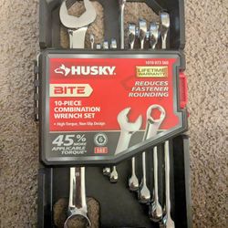 Husky BITE 10-Piece Combination Wrench Set (SAE)