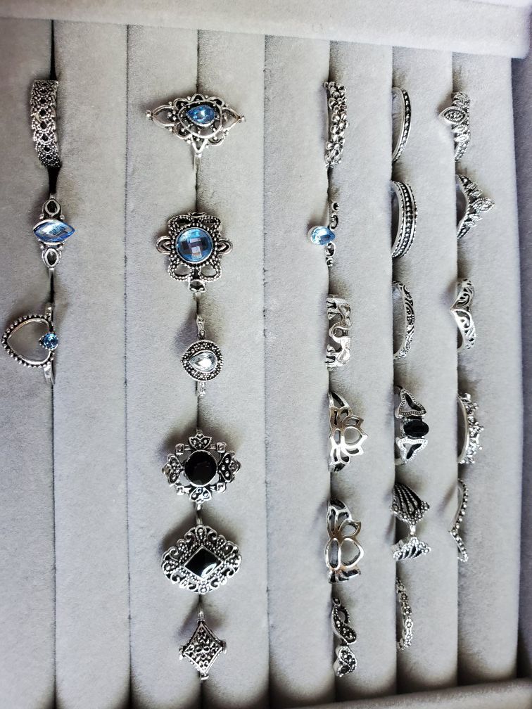 Silver metal rings fashion jewelry