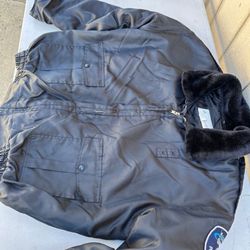 Black Puffer Jacket Zippered Men’s Size 2XL Allied Universal Private Warm 