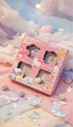 Holographic hello kitty stickers