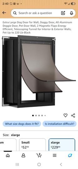 XLG wall doggy door New