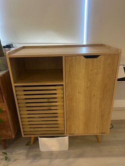 Mid-Century Modern Wood Storage Cabinet