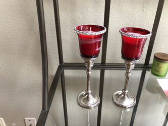 Candle holders with candles