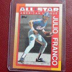 1990 TOPPS JULIO FRANCO ALL-STAR #386 Texas Rangers RJS