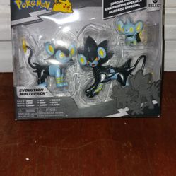 Pokemon Shinx, Luxio, and Luxray Select Evolution Action Figure Set