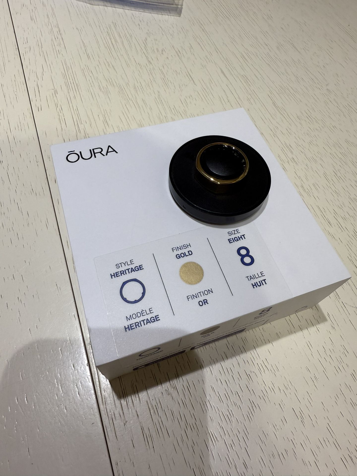 Oura Generation 3 Heritage Gold Smart Ring Size 8