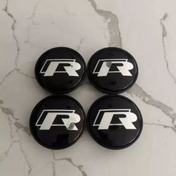 R Line  Wheel Rim Center VW  Hub Caps  4PC Set 