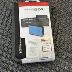 Universal Folio Power A Nintendo 3DS Black Zippered Case NEW