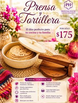 Tortillera y prensa princess house