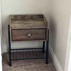 Rustic Wood Side Table 