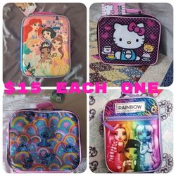 HELLO KITTY, PRINCESS, STITCH OR RAINBOW HIGH LUNCH BAG 👆 PRICE IS FOR EACH👆
