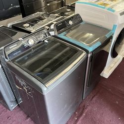 Samsung Washer And  Dryer  Set Gas Black 