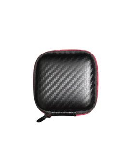 Earphone Box Headphone Headsets Case Portable Carbon Fibers Organizers for Cables and Small Devices with Hand Straps