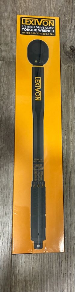 LEXIVON Torque Wrench 1/2-Inch Drive Click 10~150 Ft-Lb/13.6~203.5 Nm (LX-183)