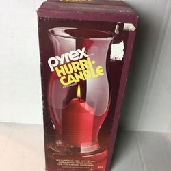 Vintage Pyrex glass vase or Hurri Candle holder from the 1970s