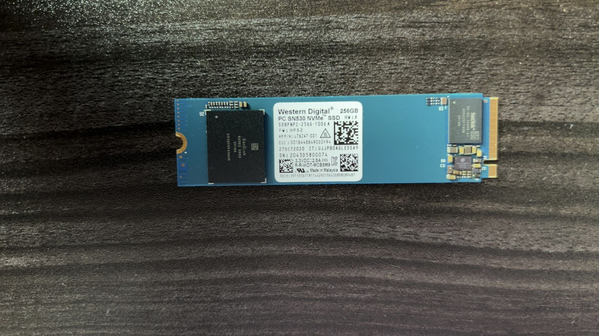 Western Digital SSD 256gb sn530 nvme
