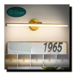 🔥 Luxury Gold LED Vanity Light 30" – Rotatable, Dimmable, Modern Bath Lighting
