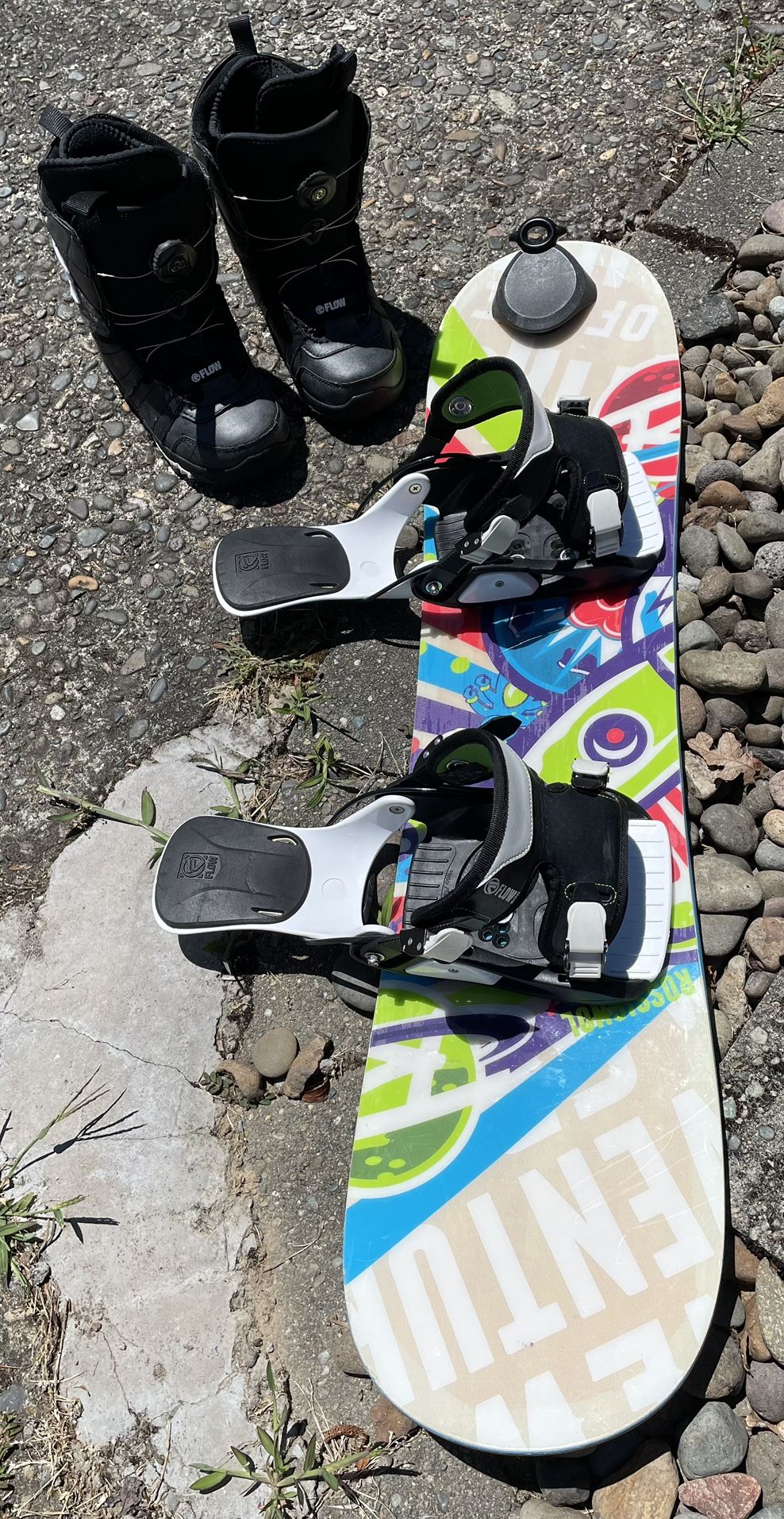 Rossignol Scan 90cm Kids Snowboard with Flow Bindings & Boa Boots