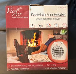 Vie Air VA-305 Portable Fan Heater 1500W Electric Space Heater New In Box