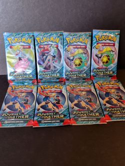 Pokemon Cards Journey Together Booster Pack Bundle -8 Packs for $70