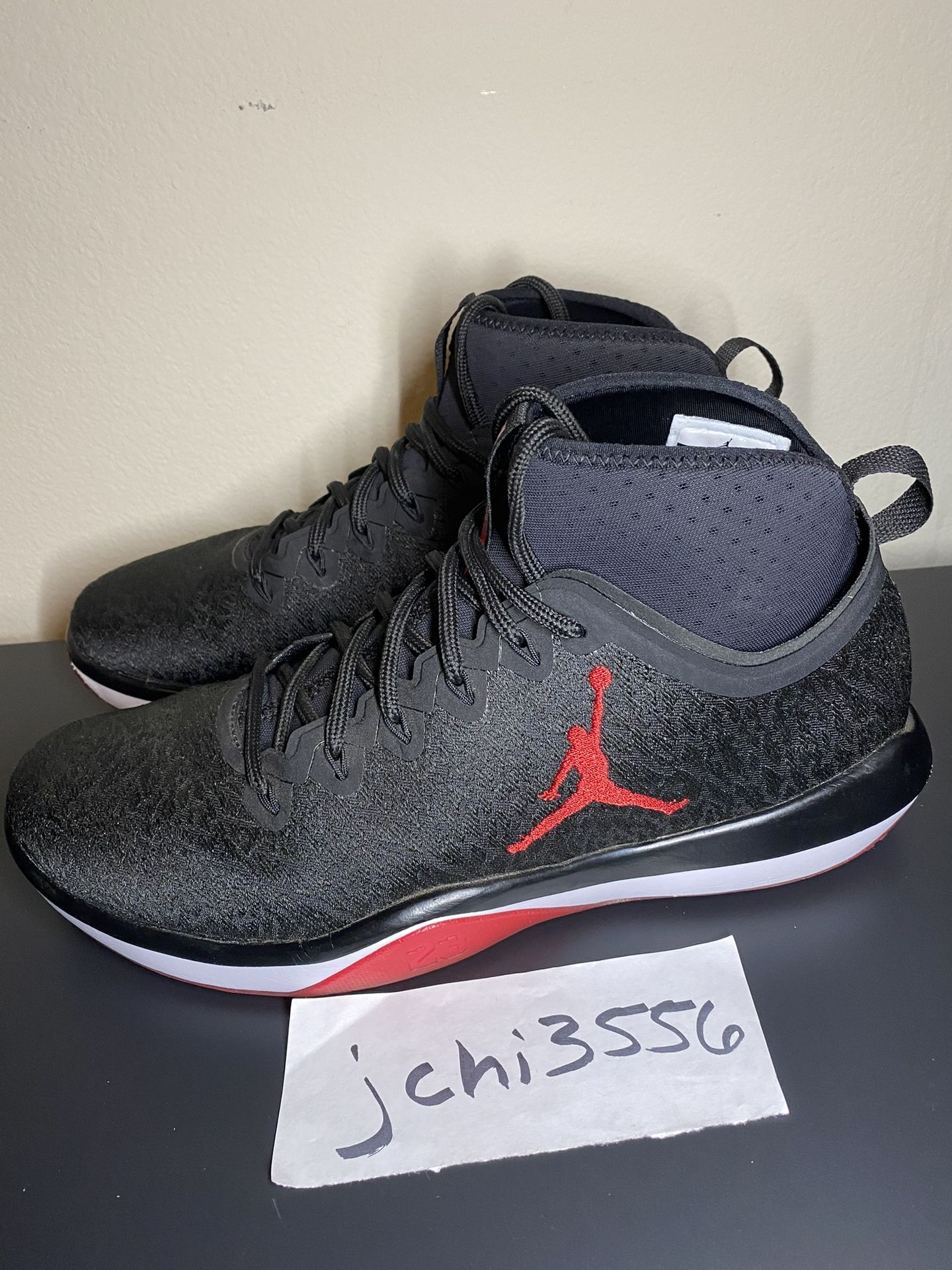 Jordan Trainer 1 Bred Black Red Sz 10