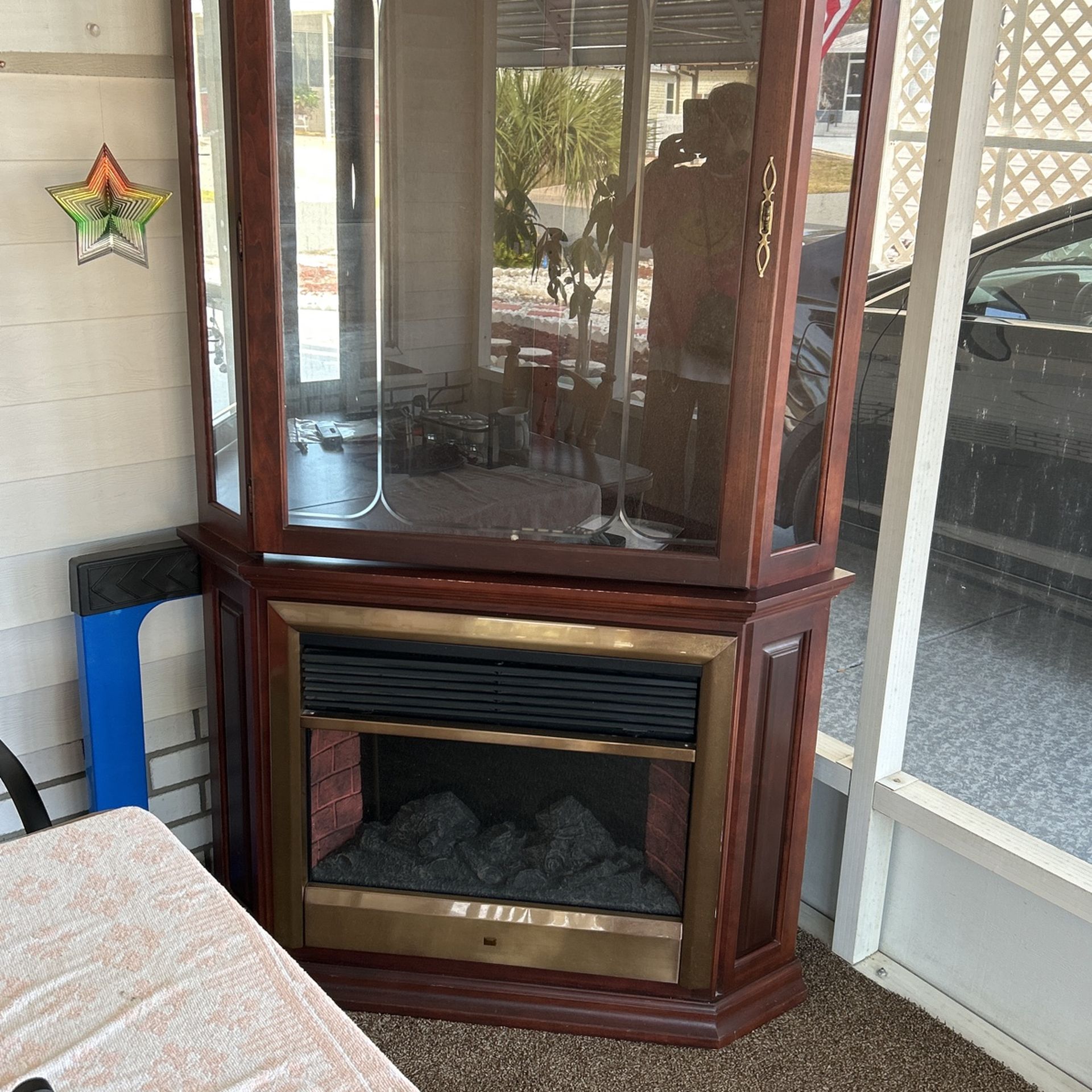 Corner Cabinet With Fireplace and remote