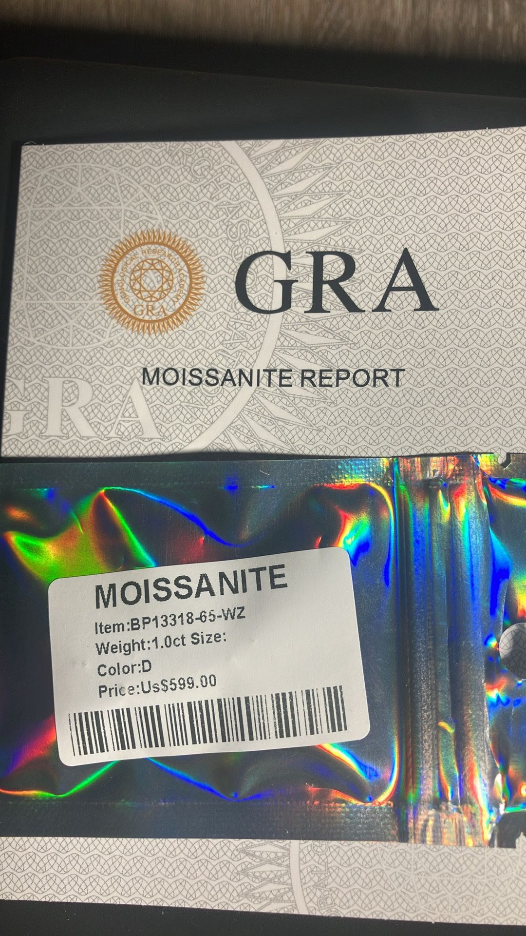 Diamond Moissanite Adjustable Ring