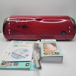 Cricut Cake Machine Red Full Size CCA001 with 1 Cartridge Set, Blade Manual And CD