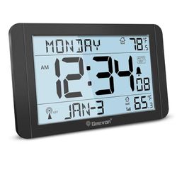 Geevon Atomic Clock with Indoor Outdoor Temperature New 