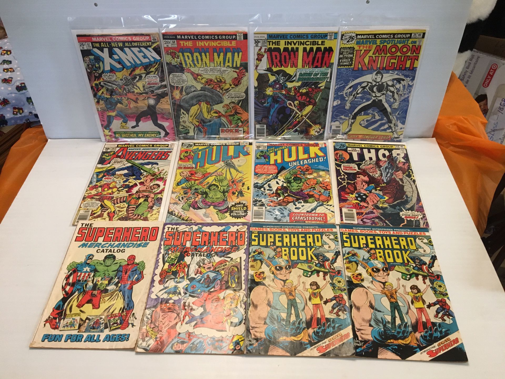 AVENGERS / IRON MAN / HULK / THOR / X-MEN / MOON KNIGHT / MARVEL SUPER HERO COMICS Will sell individually or in lot Message for prices